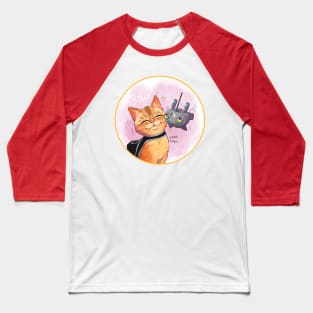 A Stray cat with his bot friend Baseball T-Shirt